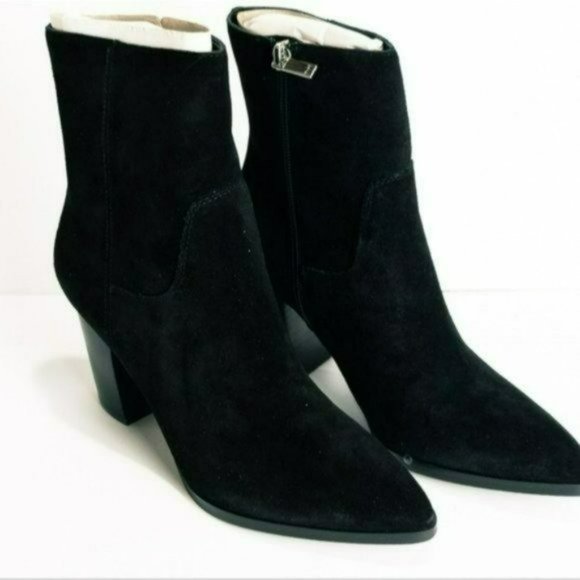 Marc Fisher LTD Giana Black Suede Booties - Picture 6 of 8